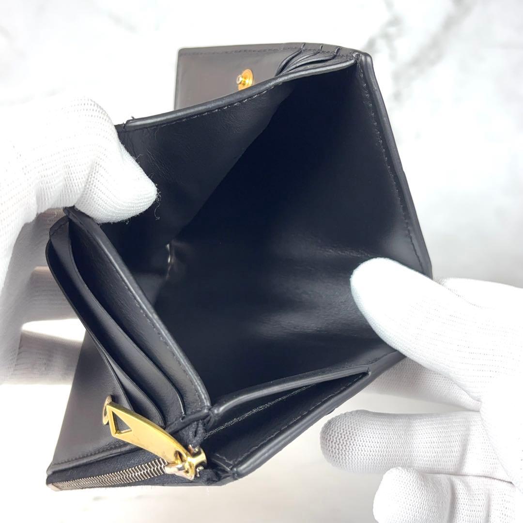BOTTEGA VENETA 財布 2つ折り カセット 黒