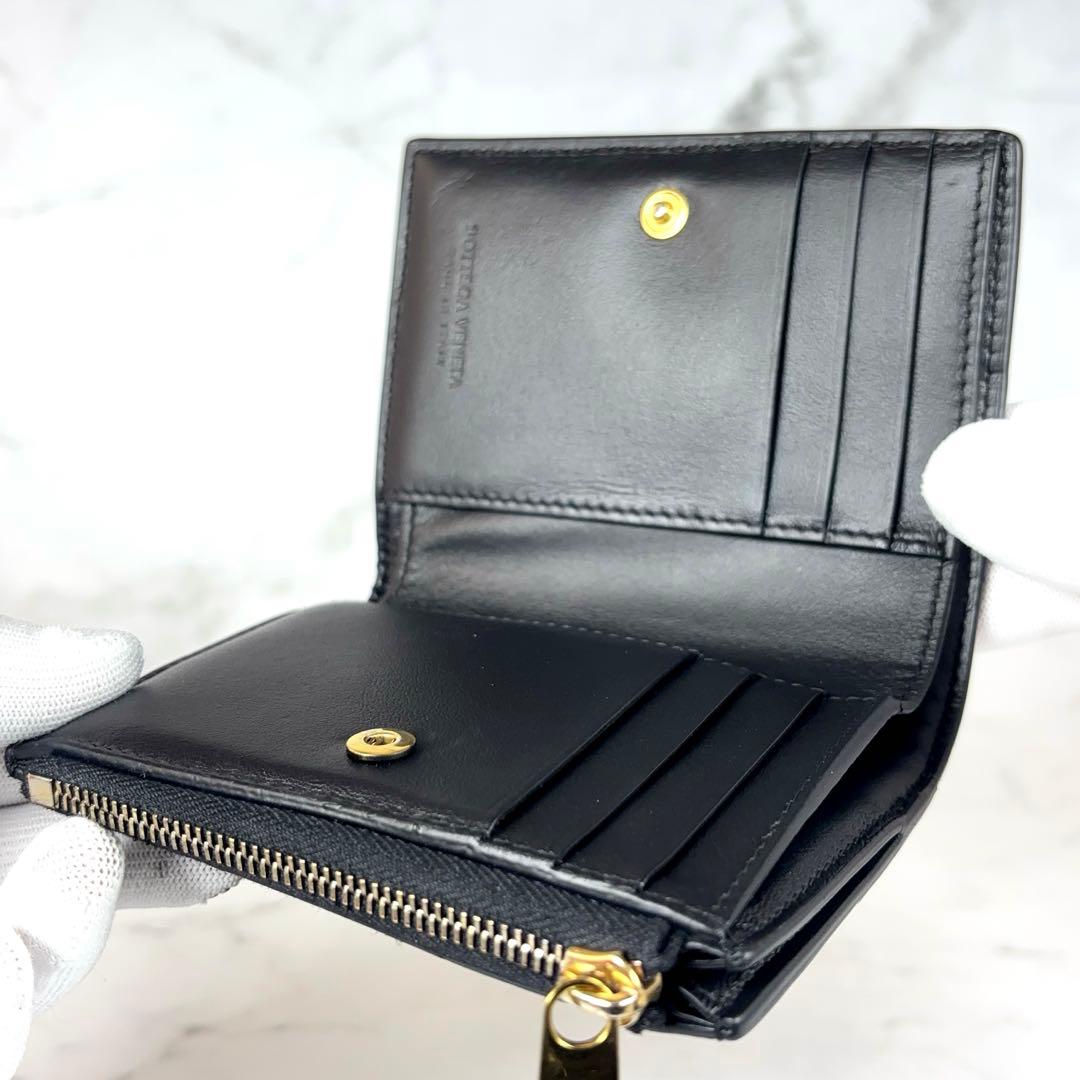 BOTTEGA VENETA 財布 2つ折り カセット 黒