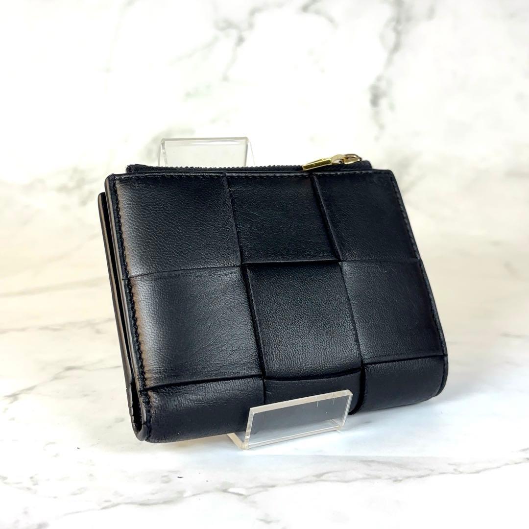 BOTTEGA VENETA 財布 2つ折り カセット 黒