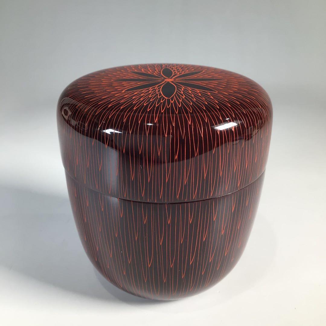 Ｍ９５７　棗　『関翠雲作』『蒟醤塗』『中棗』　共箱　茶道具