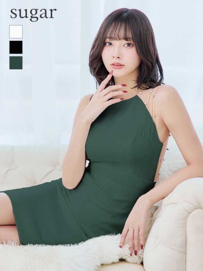 タグ付き未使用✨VELIQUE/ヴェリーク　グリーンミニワンピース　キャバドレス