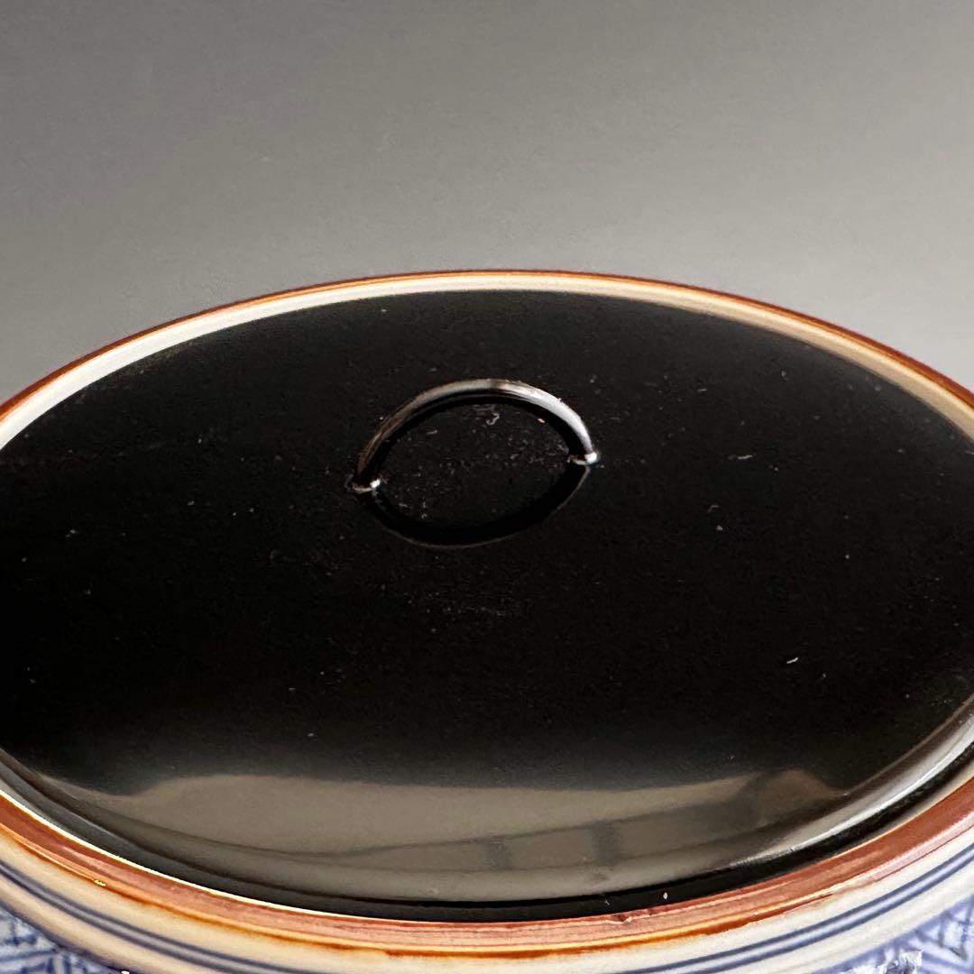 茶道具　染付　祥瑞　捻梅　水指　高野昭阿弥　共箱　替蓋付　京焼　陶芸　茶会