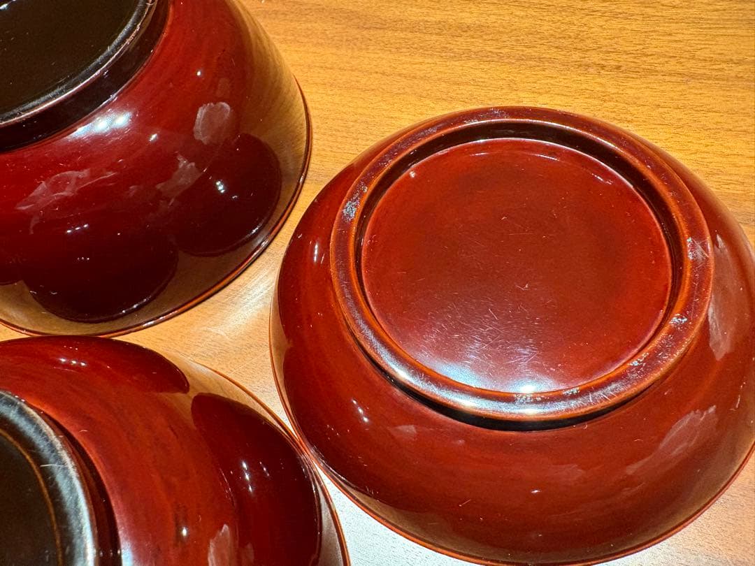 骨董品　明治末期〜大正初期　輪島塗　金蒔絵　漆器椀 煮物椀　茶懐石　5客セット