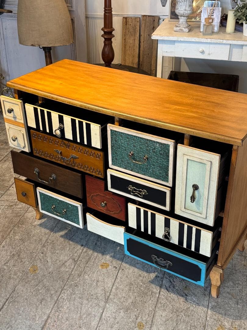 アンティーク パルナサス チェスト キャビネット 木製 タンス ギギLiving