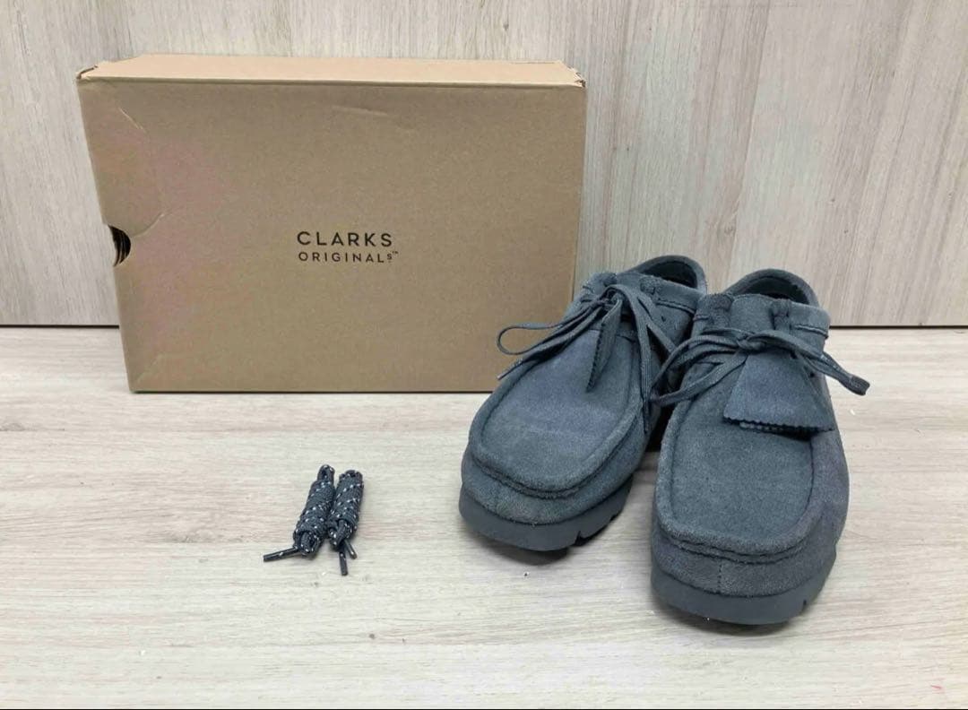 クラークス　ワラビー　ブルーグレー　UK8