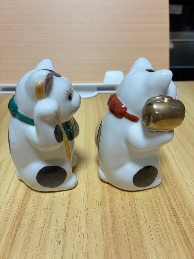 招き猫 置物 2体セット