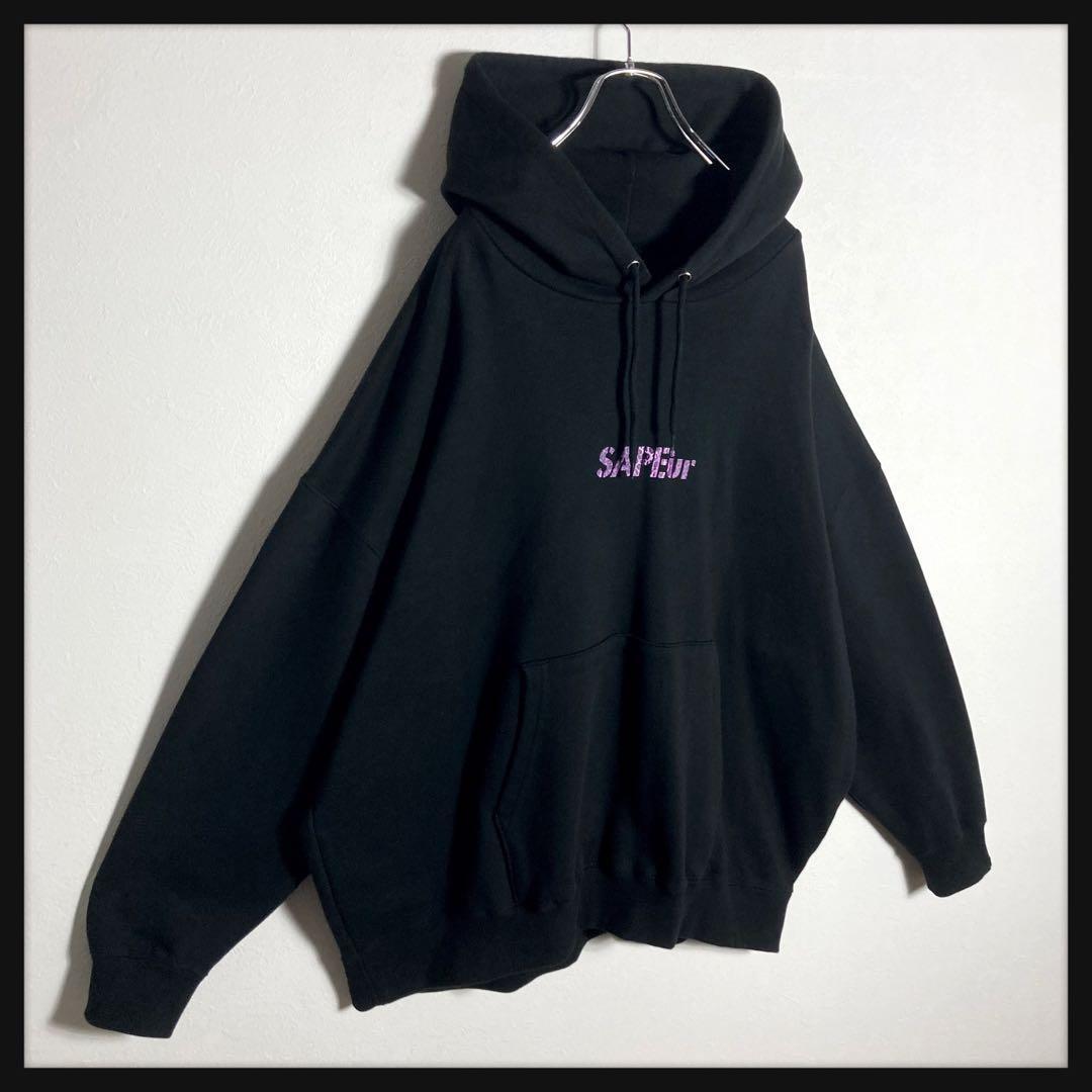 【希少デザイン】サプール★ロッドマンパーカー パープル ブラック 希少XL 美品