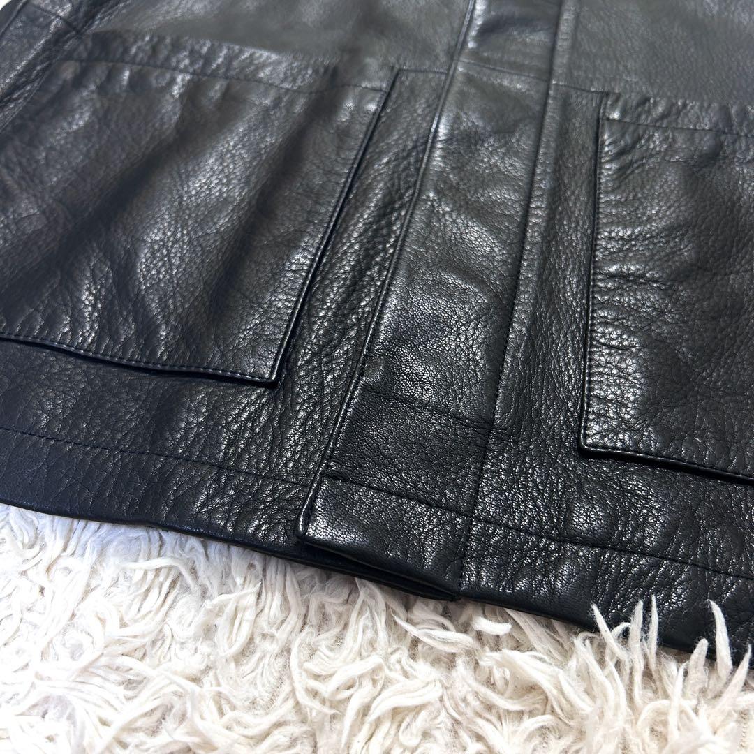 タグ付未使用✨AURALEE レザージャケット 3 ブラック ゴートスキン 本革