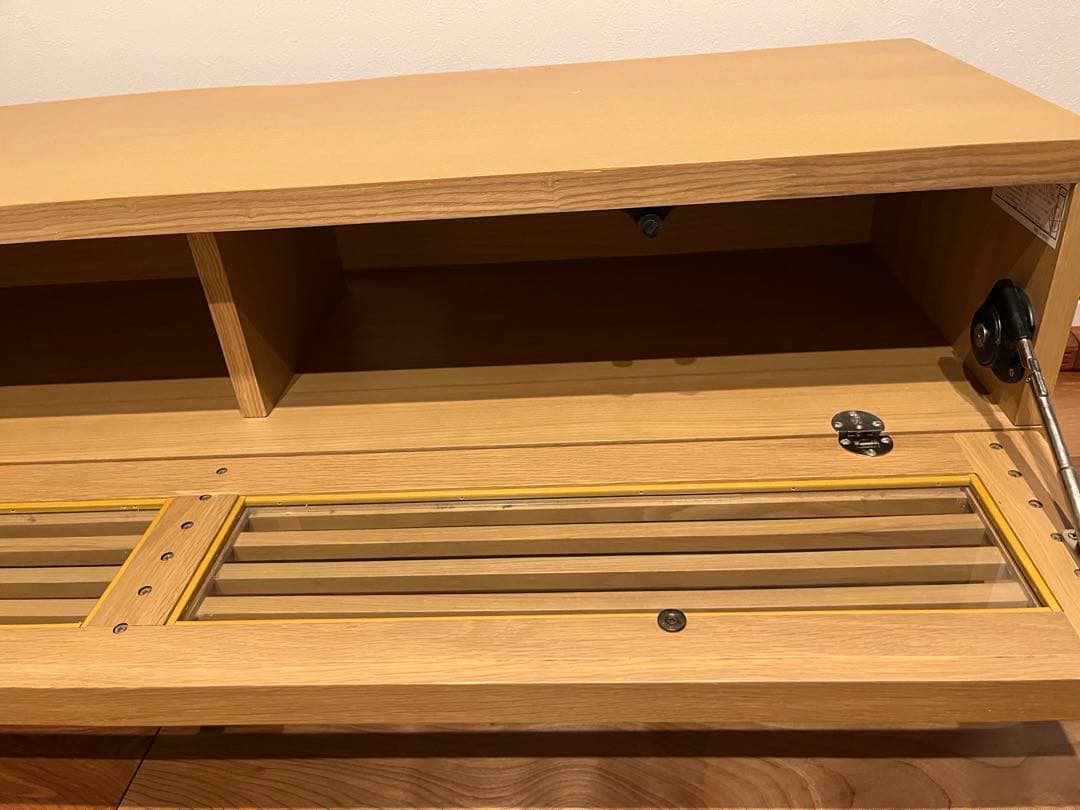 ナチュラル木製テレビ台 スラットデザイン