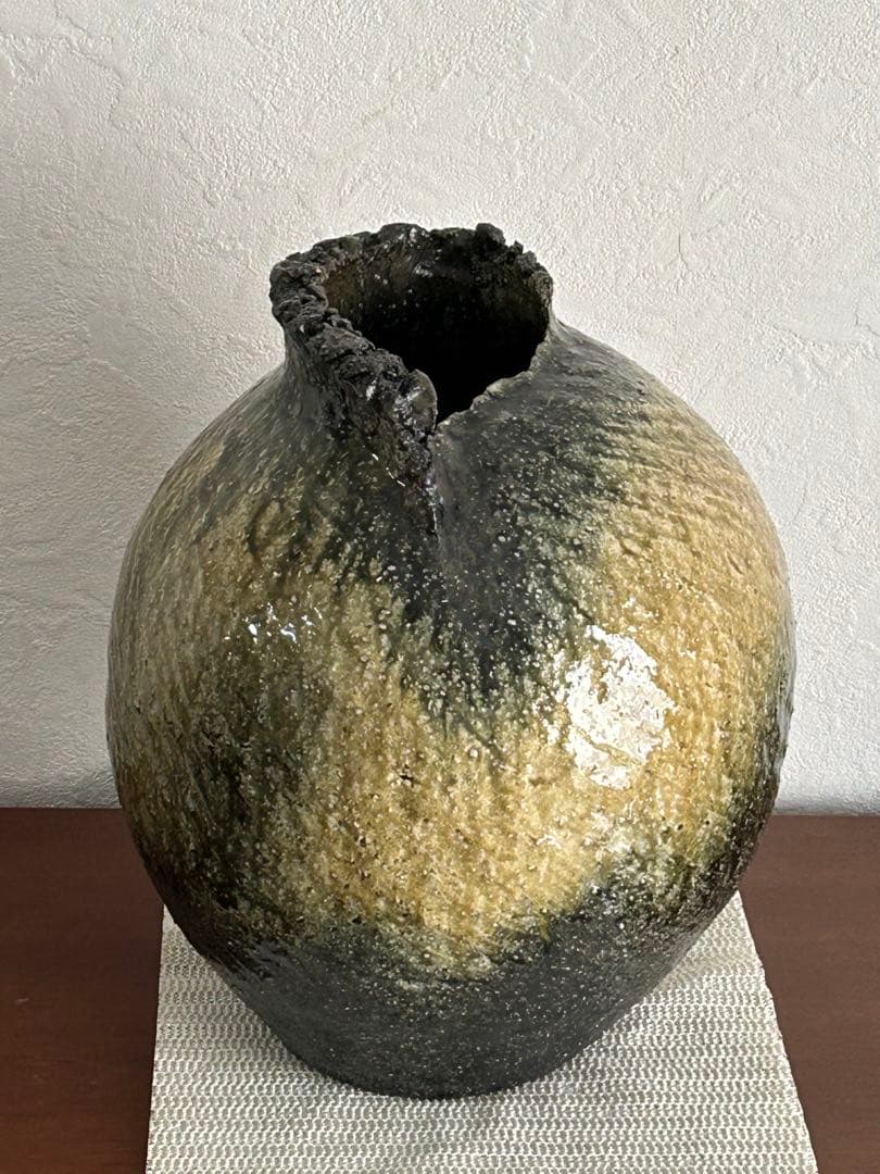 【送料無料】信楽焼　花瓶　壺　特大