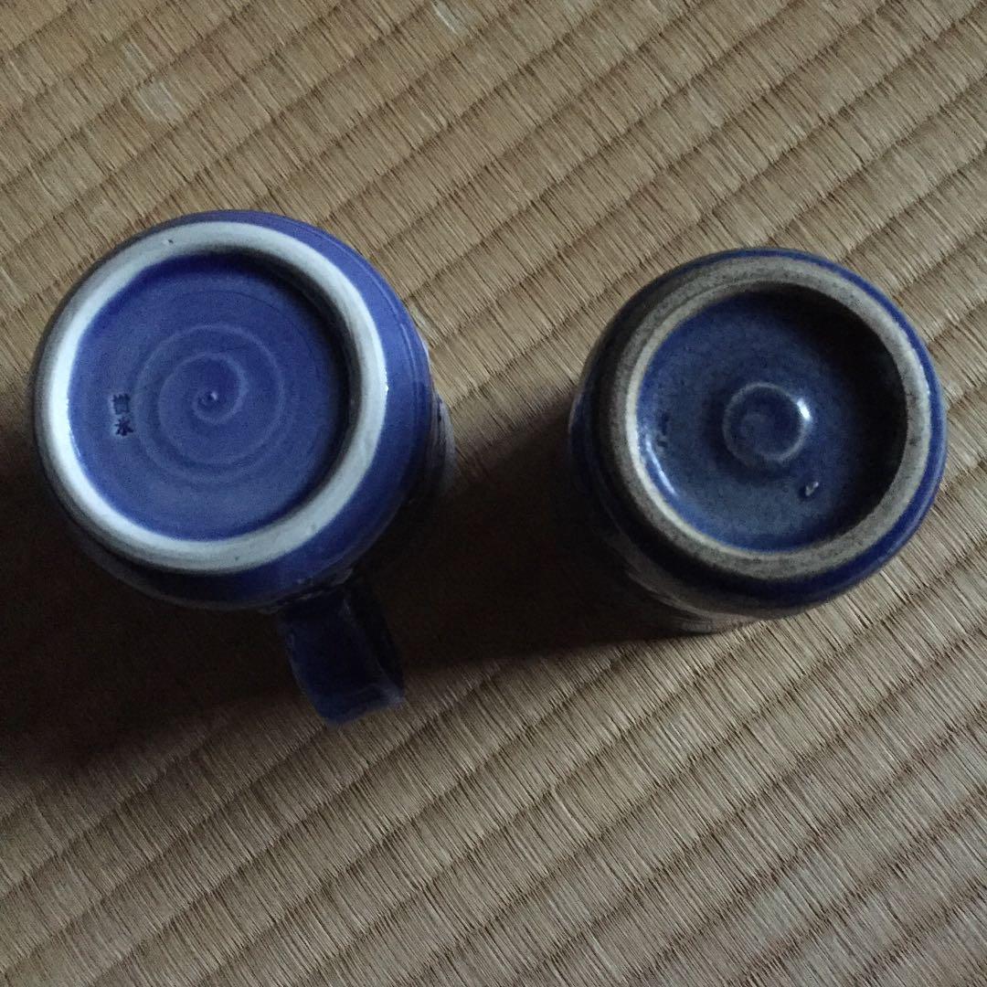 壺と湯呑みとマグカップ 樹氷