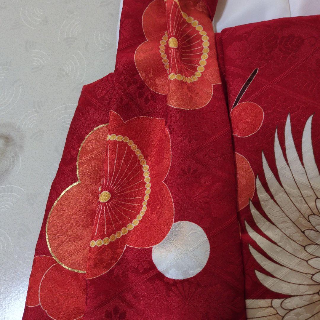 七五三３歳正絹手縫いの被布（中綿無し）巾着付き