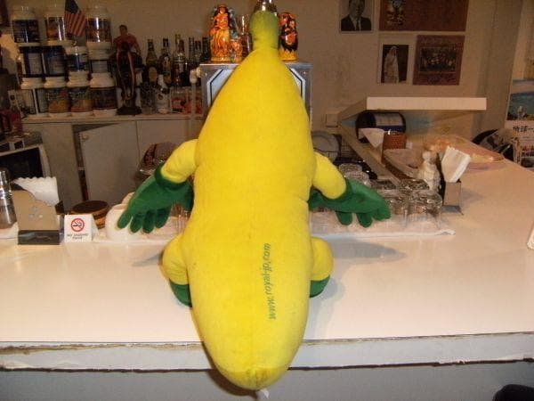 非売品★昭和レトロ★90年代★店頭用★特大★ ロイヤル バナナ ぬいぐるみ