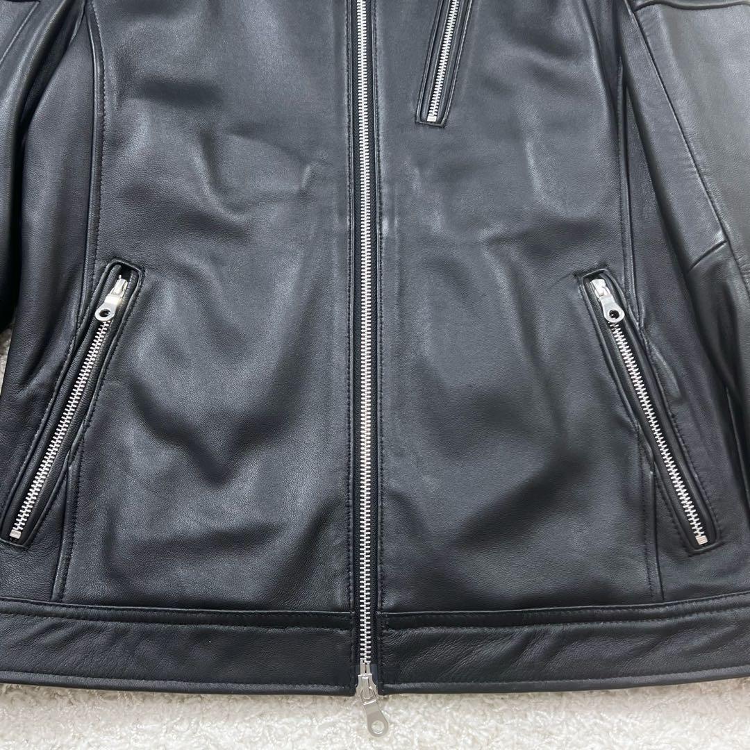 ラトルトラップ ラム レザー ジャケット シングル ライダース ダブルジップ M