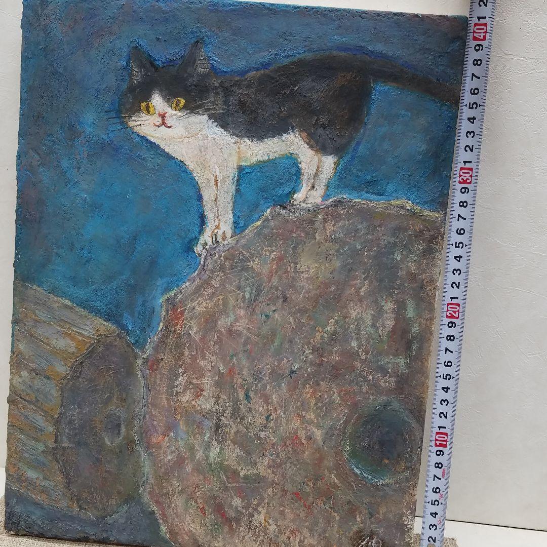 【なつ】猫　油絵69