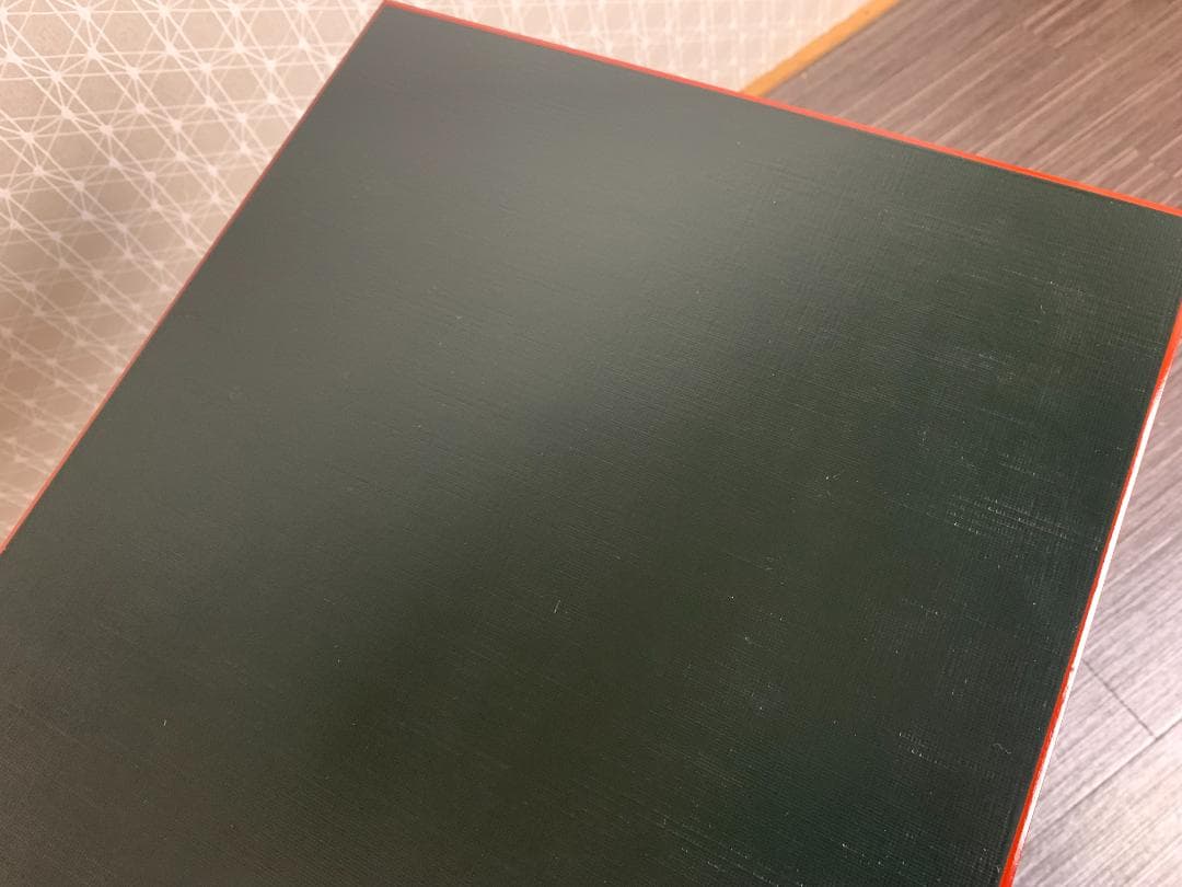 塗師 幸斉作 宗旦好写 青漆爪紅 及台子 組立式 棚物 茶道具 紙箱入 773