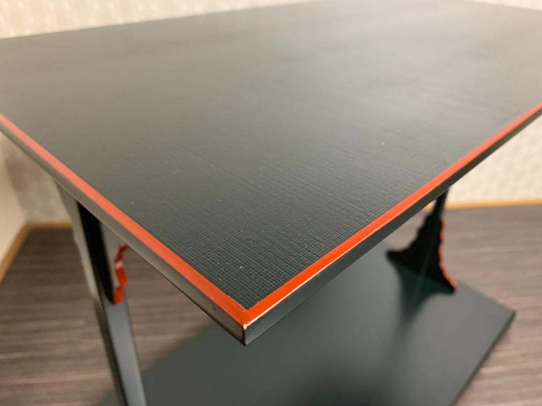 塗師 幸斉作 宗旦好写 青漆爪紅 及台子 組立式 棚物 茶道具 紙箱入 773