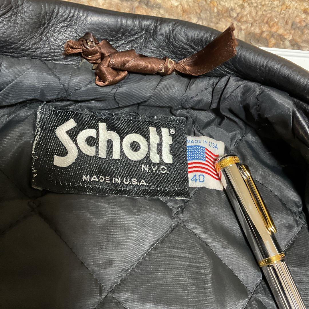 タロウ様用　Schott ショット182 シングルライダース　カウハイド　40