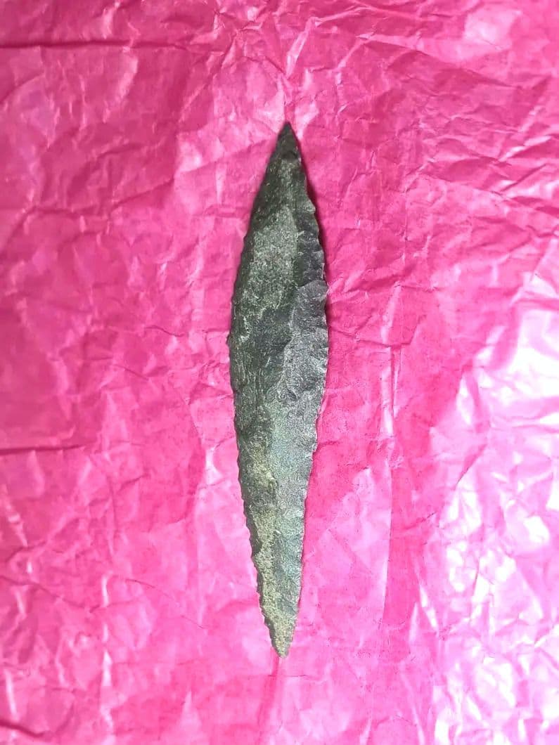 アイヌ仕様。Pro 有舌尖頭器 a 石器 サヌカイト 模写