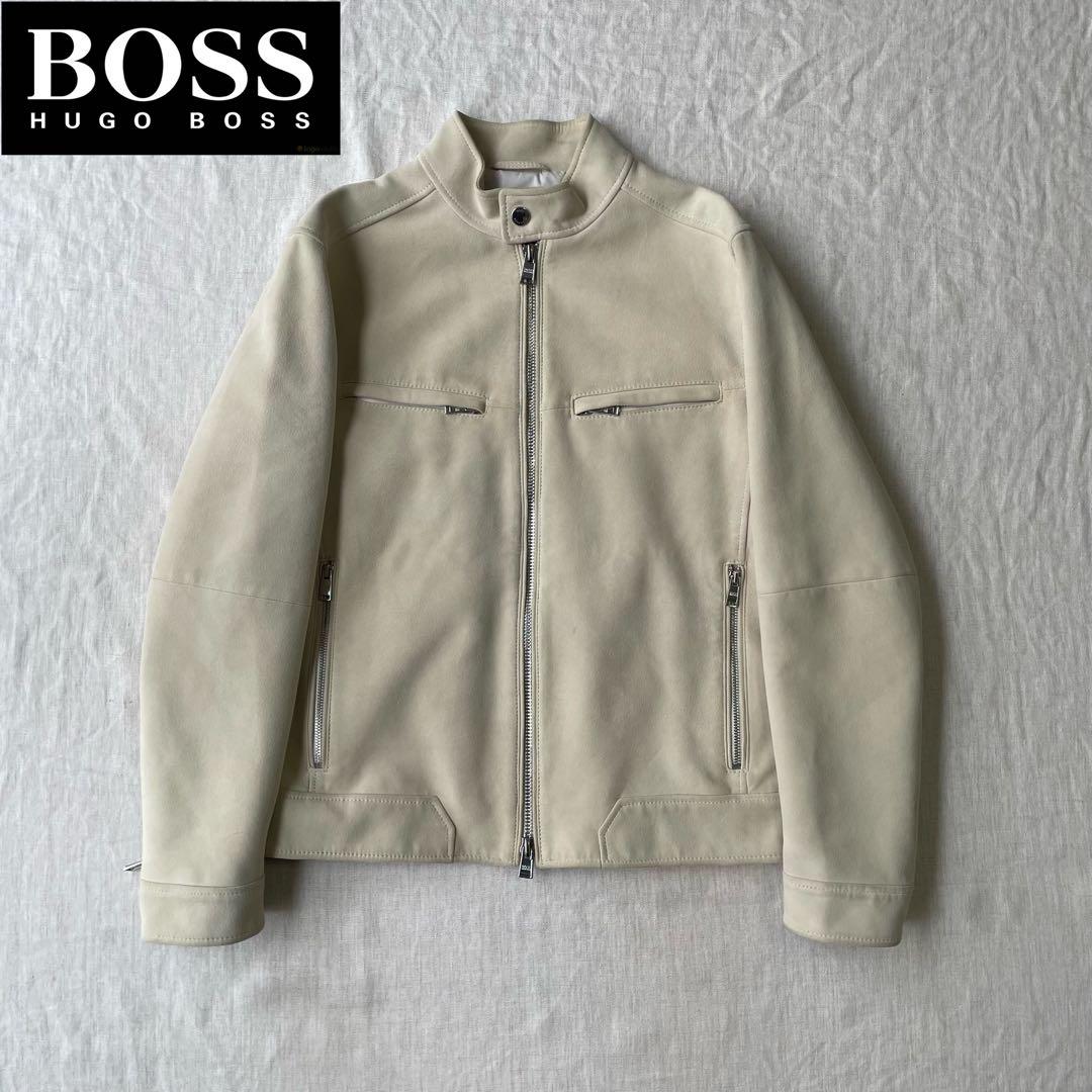 HUGO BOSS 最高峰Tailored 羊革 スエード レザージャケット