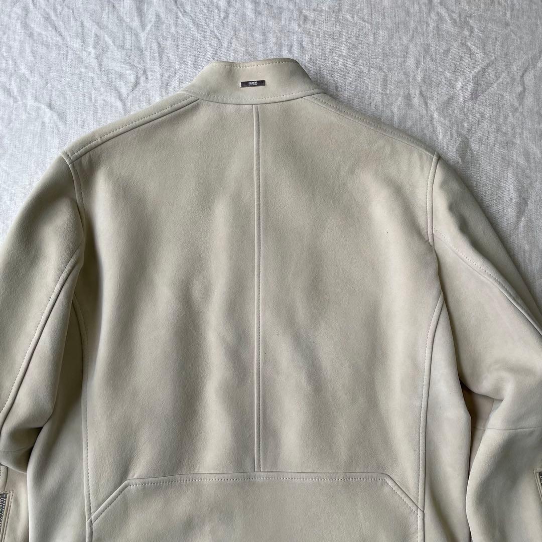 HUGO BOSS 最高峰Tailored 羊革 スエード レザージャケット