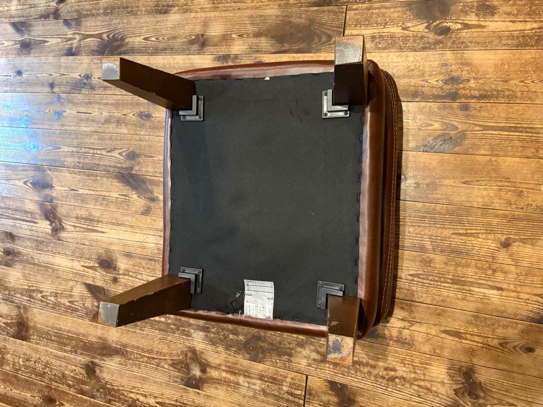 良品　unico 　FRAYE フレイ　レザー　オットマン