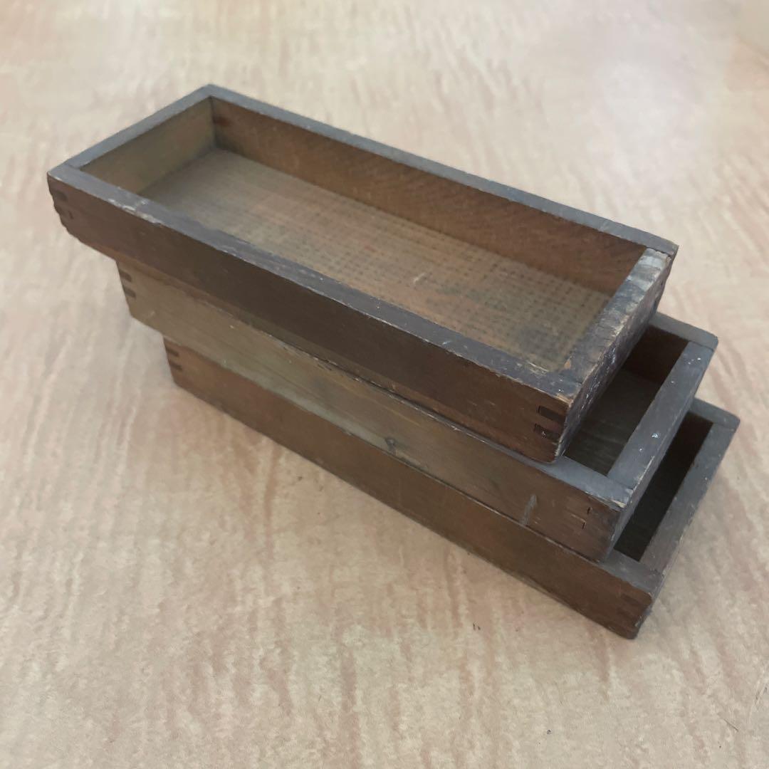 【珍しい小型】B50-3/活版印刷所で使われていた小箱（文選箱）40枚