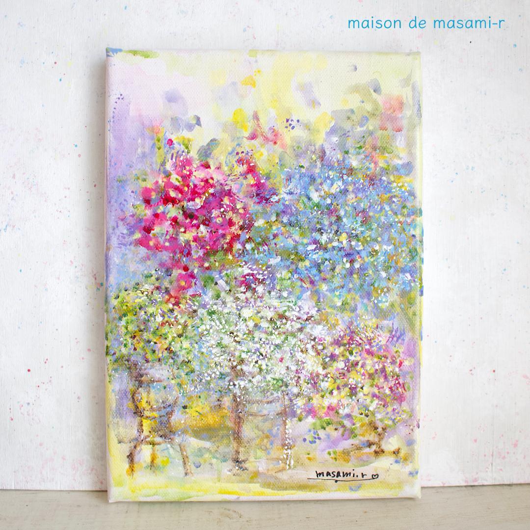 「フラワーガーデン2025.6.6」 アクリル画 SM キャンバス 原画 額なし