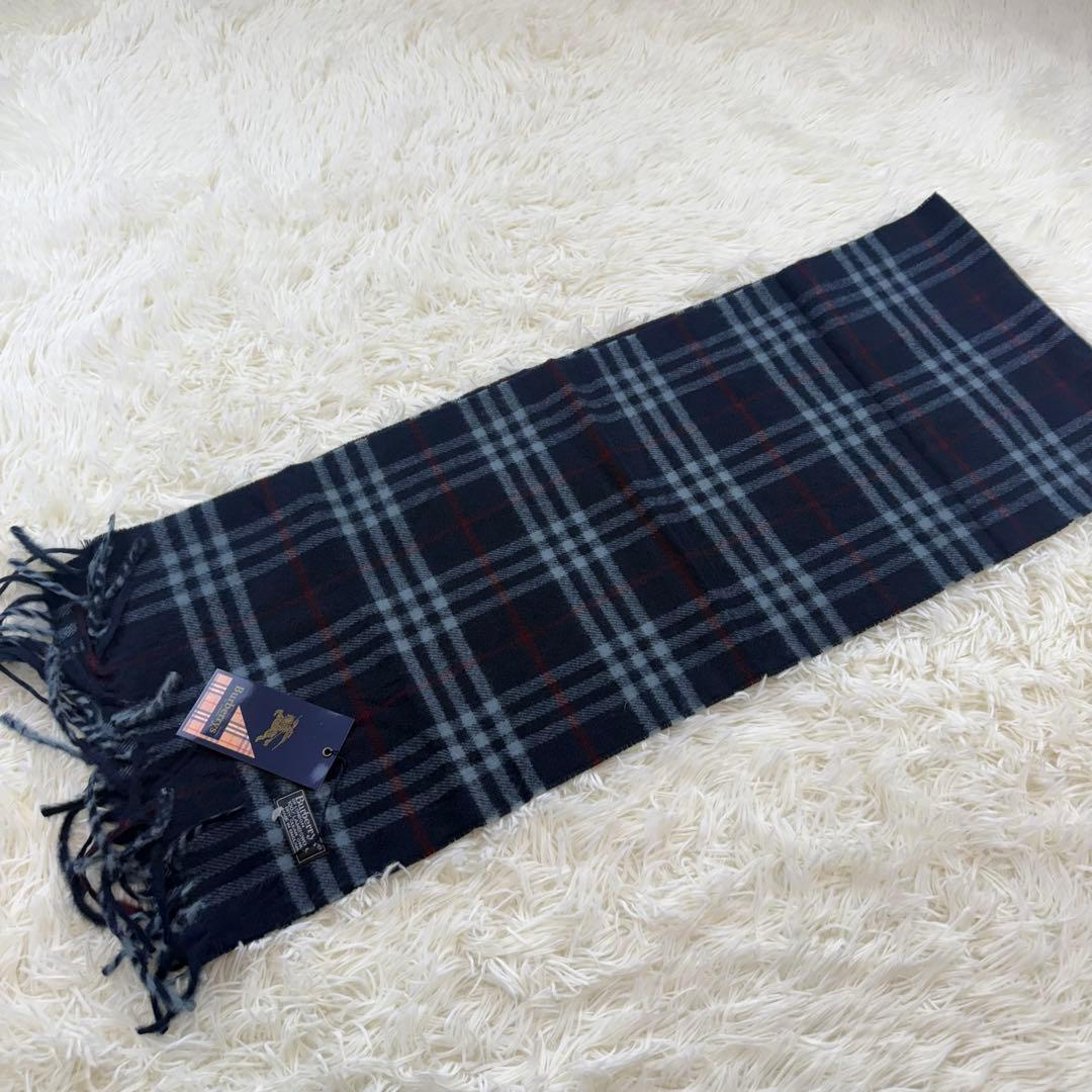 Burberry バーバリー　マフラー　ネイビー　タグ付き