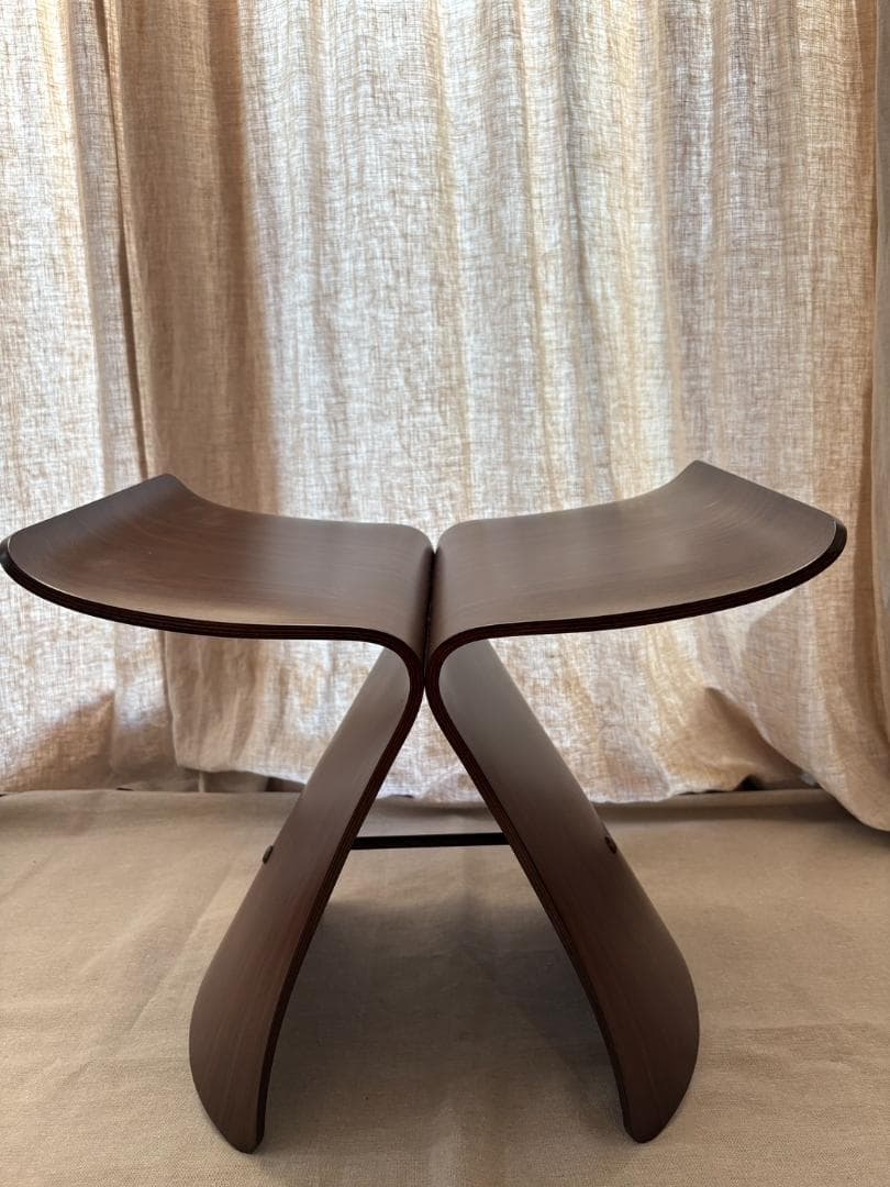 美品 天童木工 バタフライスツール S-0521RW-ST 柳宗理