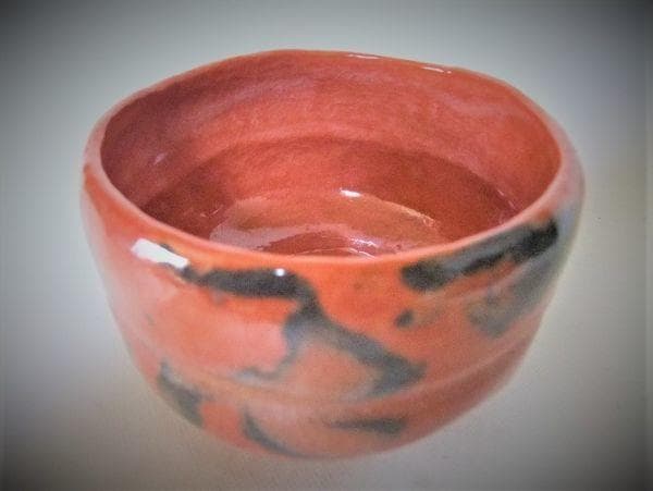 赤楽茶碗 「佐々木松楽」銘「瑞雲」箱書 前大徳寺 高橋悦道