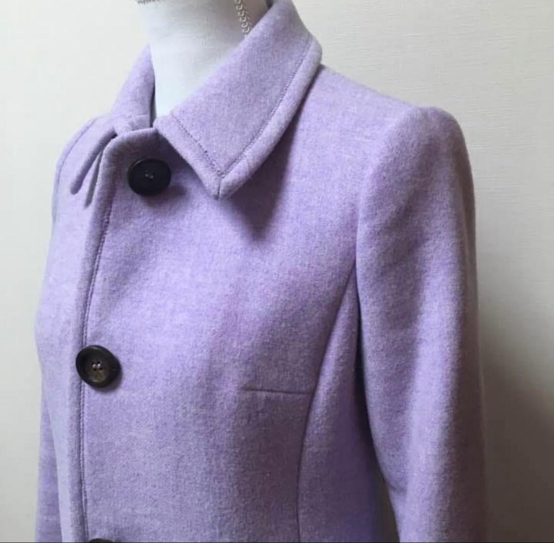 【最終値下げ】美品　miumiu ラベンダー色コート　サイズ40