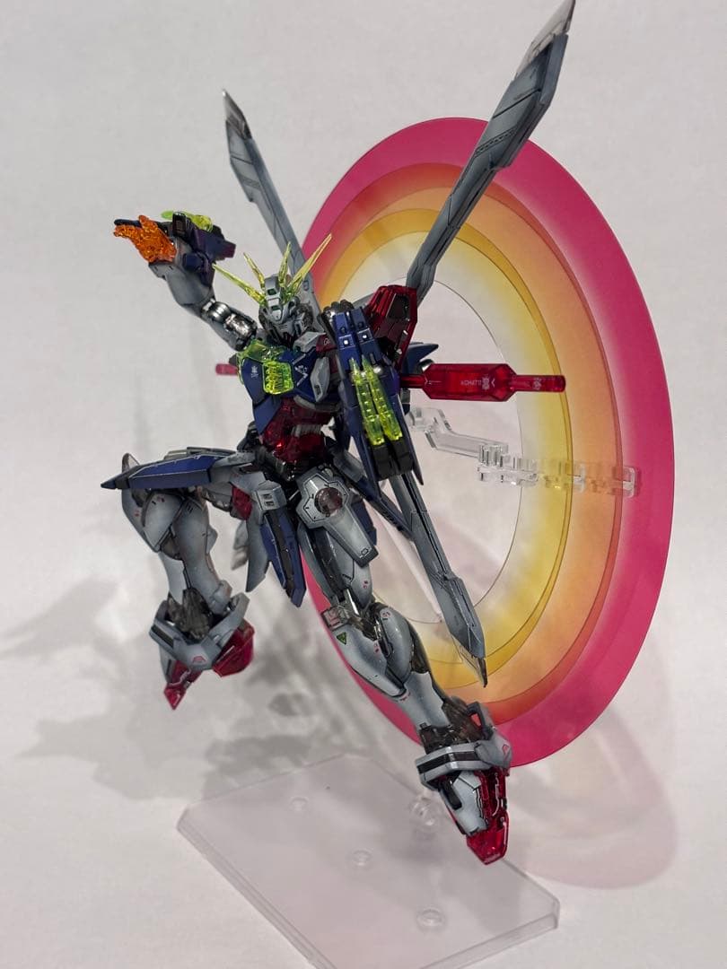 【1/25まで値引き！】RGゴッドガンダム+風雲再起セット全塗装完成品