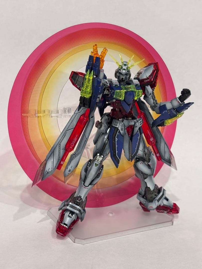 【1/25まで値引き！】RGゴッドガンダム+風雲再起セット全塗装完成品