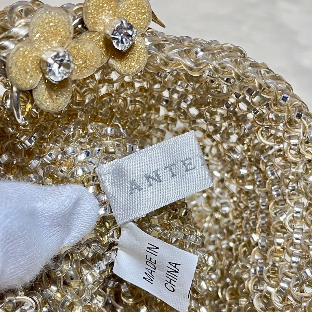 ANTEPRIMA アンテプリマ ワイヤーバッグ フラワー チェーン ゴールド