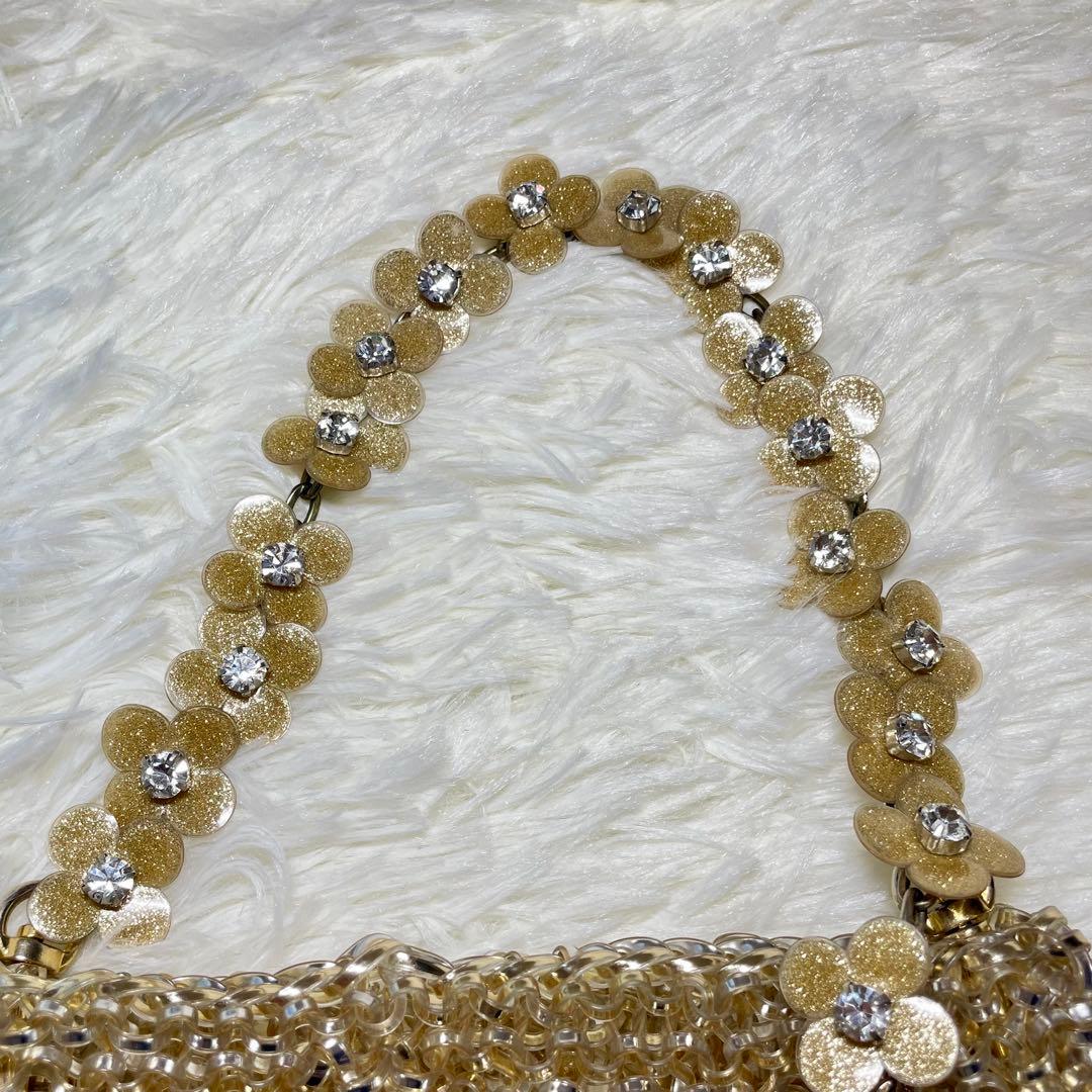 ANTEPRIMA アンテプリマ ワイヤーバッグ フラワー チェーン ゴールド