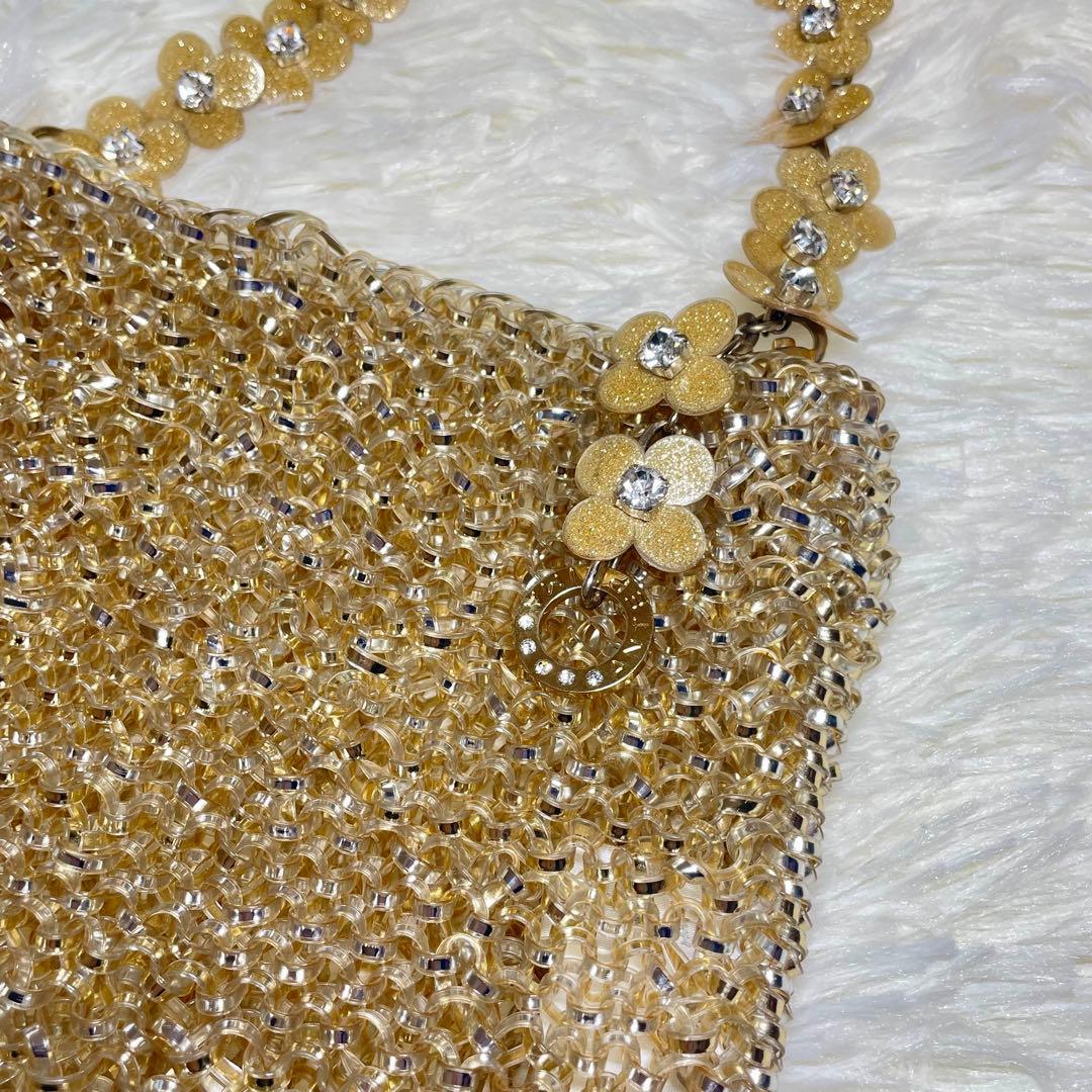 ANTEPRIMA アンテプリマ ワイヤーバッグ フラワー チェーン ゴールド