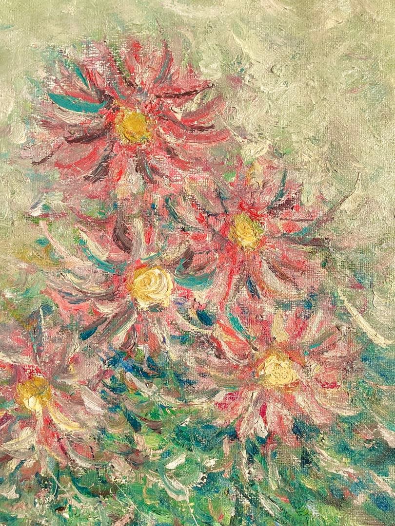 額なし▪️油彩画　M6 原画▪️ヨーロッパ画家ヴィタリエ・ズブコ　「コスモス 」