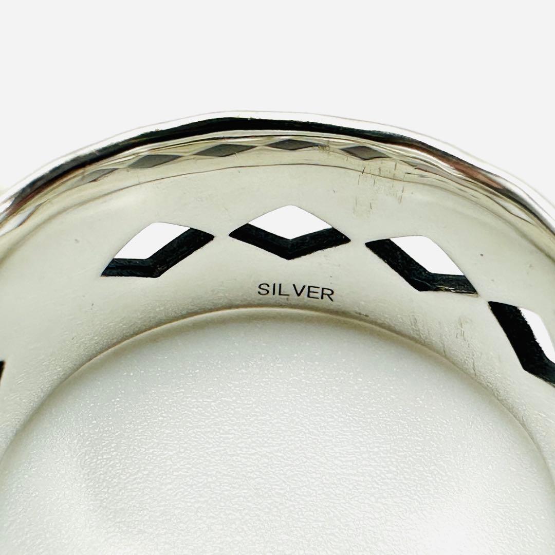 現行品　agete 35th コレクション　シルバーパールリング　ワイド　17号