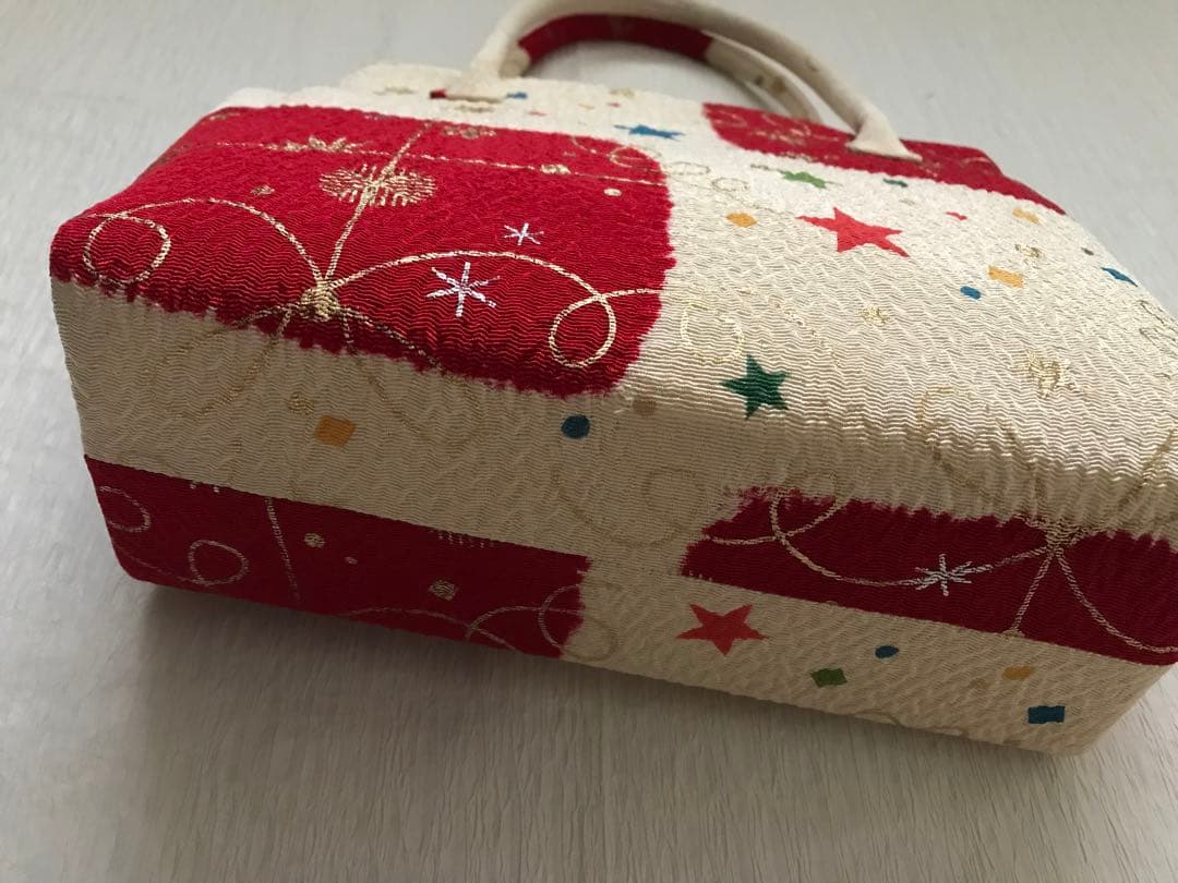 おまとめです。クリスマスに！金彩が美しい手染めの和装バッグ　きねや