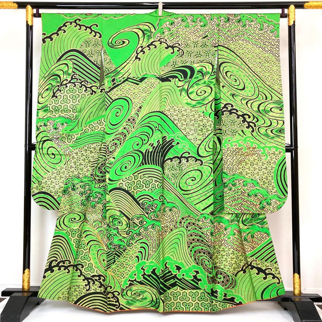 【TAMA屋】全て正絹全て振袖 全て刺繍入り 荒波 まとめ売り3点 TM1997