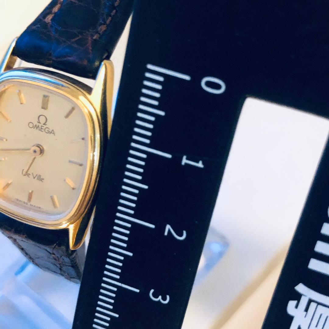 OMEGA de Ville スクエア　ゴールド　電池新品　レディース 時計