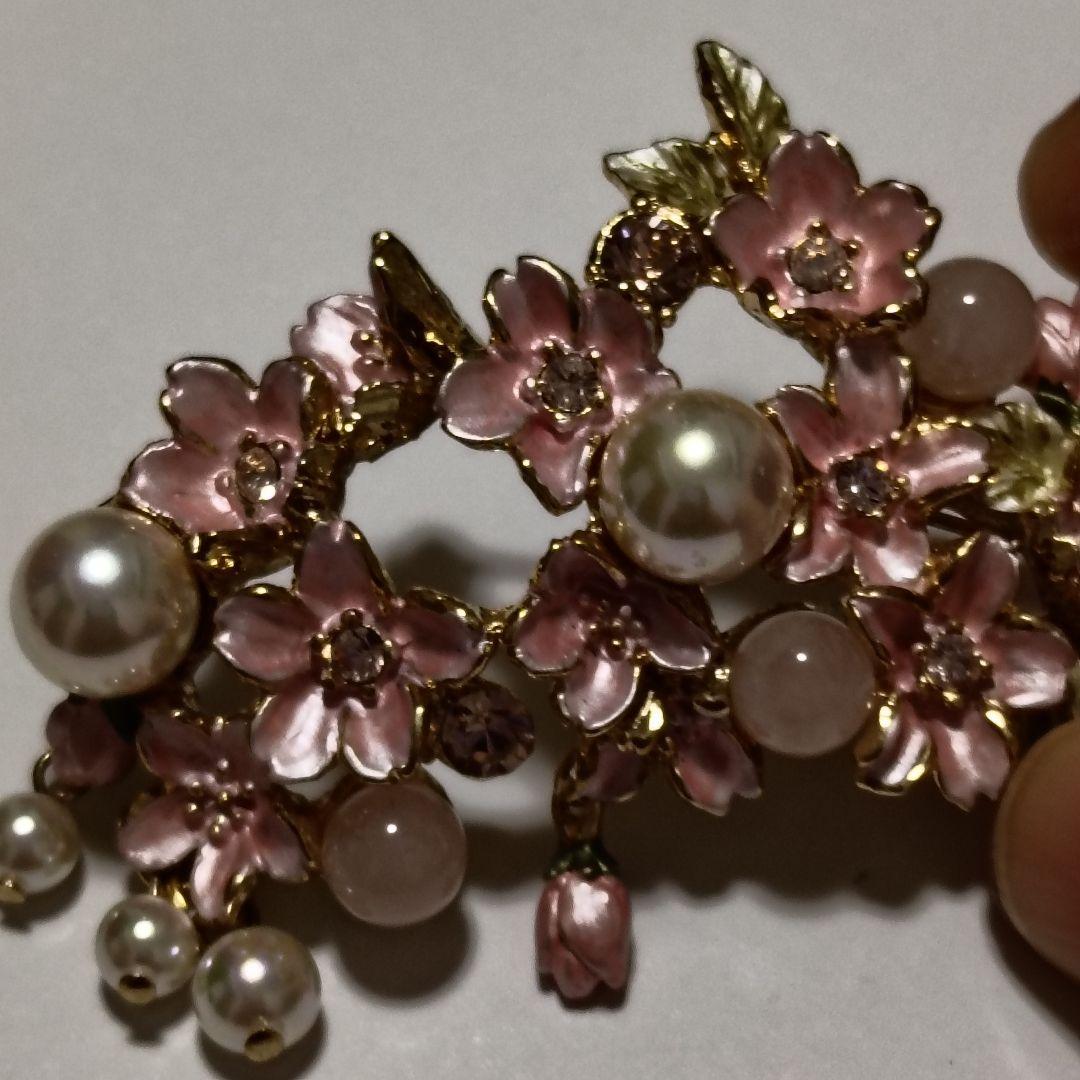 VENDOME BOUTIQUE/ヴァンドーム　ブローチ フラワー　ピンク