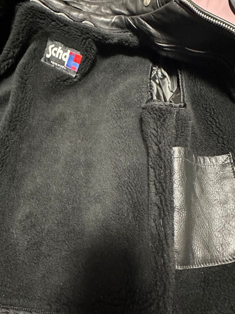 schott641【38】ライナー付 米国製　牛革