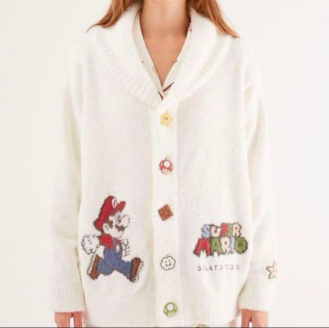 美品✨ジェラートピケ　マリオ　コラボ　カーディガン　GELATO PIQUEもこ