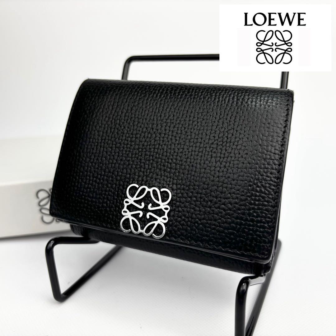 LOEWE ロエベ　アナグラム　トライフォールドウォレット　Ｗホック　三つ折り