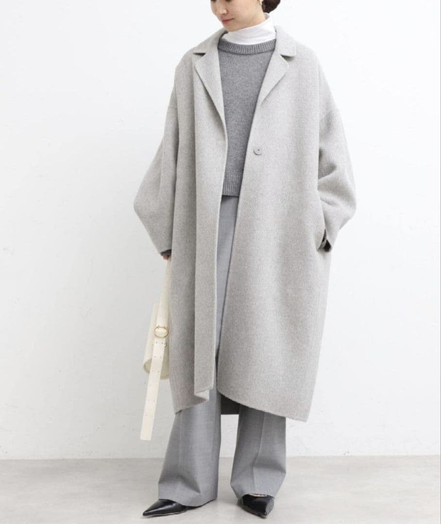 MUSE de Deuxieme Classeウール アンゴラ リバー コート