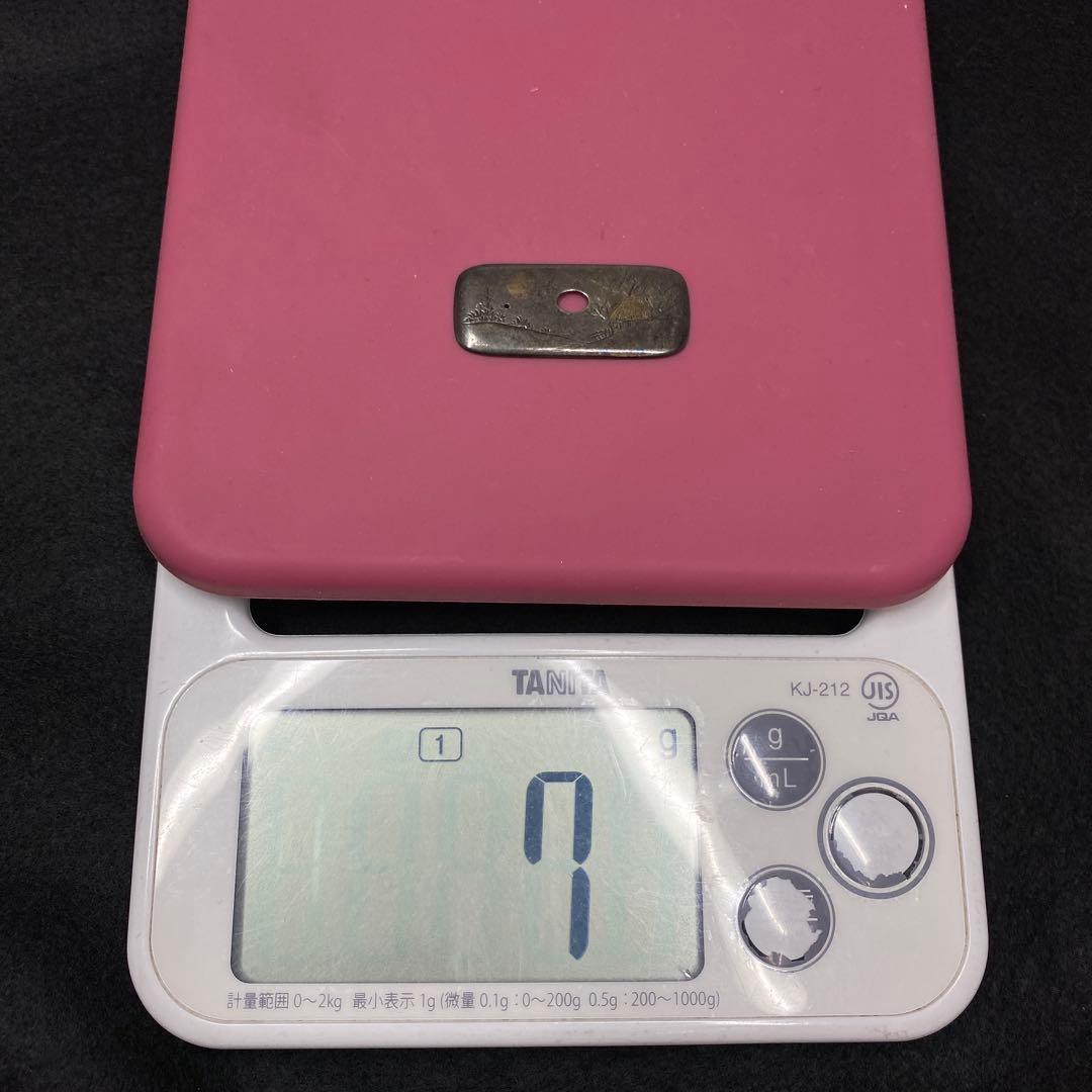 専用　桂光春在銘　銀金工タバコ入金具　7g 東Y7-0108☆2F