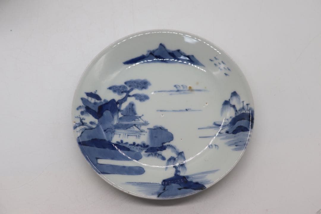 染付　山水紋中皿6点　送料込み0425