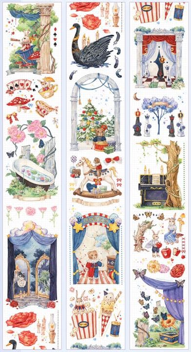 M1084.喵啪叽 失落之城 マスキングテープ PET